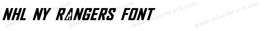 NHL NY Rangers Font字体转换